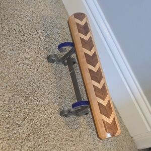 Chevron Rolling Pin With Metal Holder
